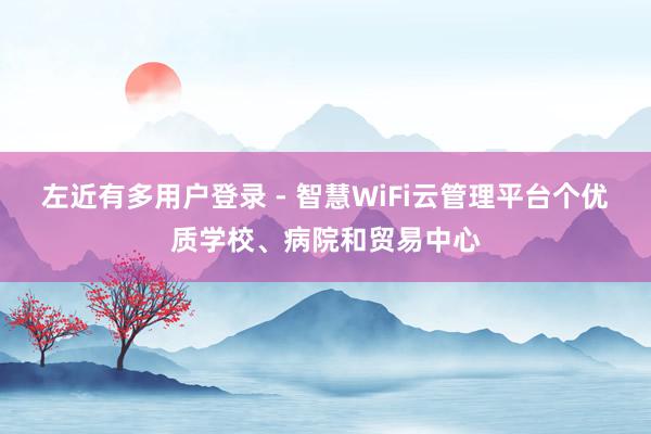 左近有多用户登录 - 智慧WiFi云管理平台个优质学校、病院和贸易中心
