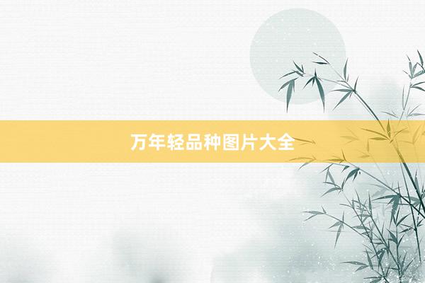 万年轻品种图片大全